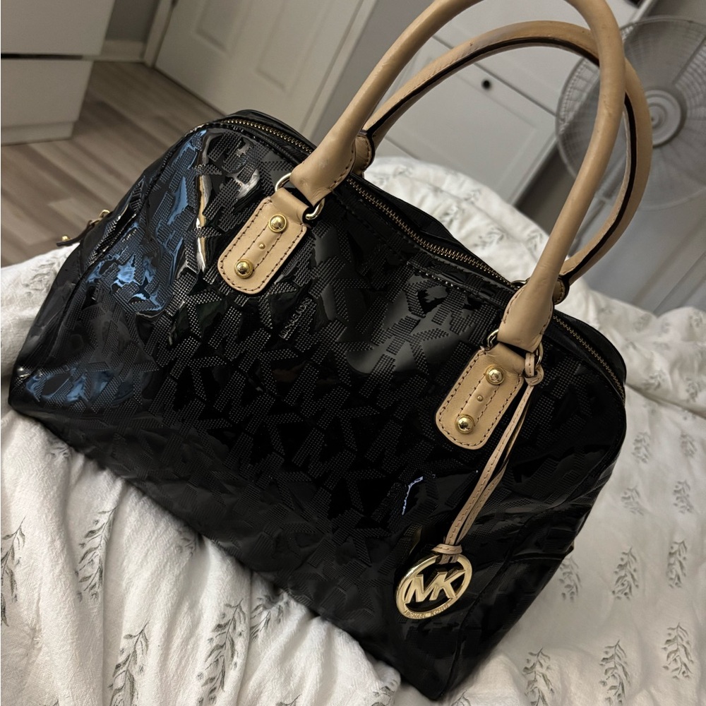 Michael Kors Black and Tan Women's Bag